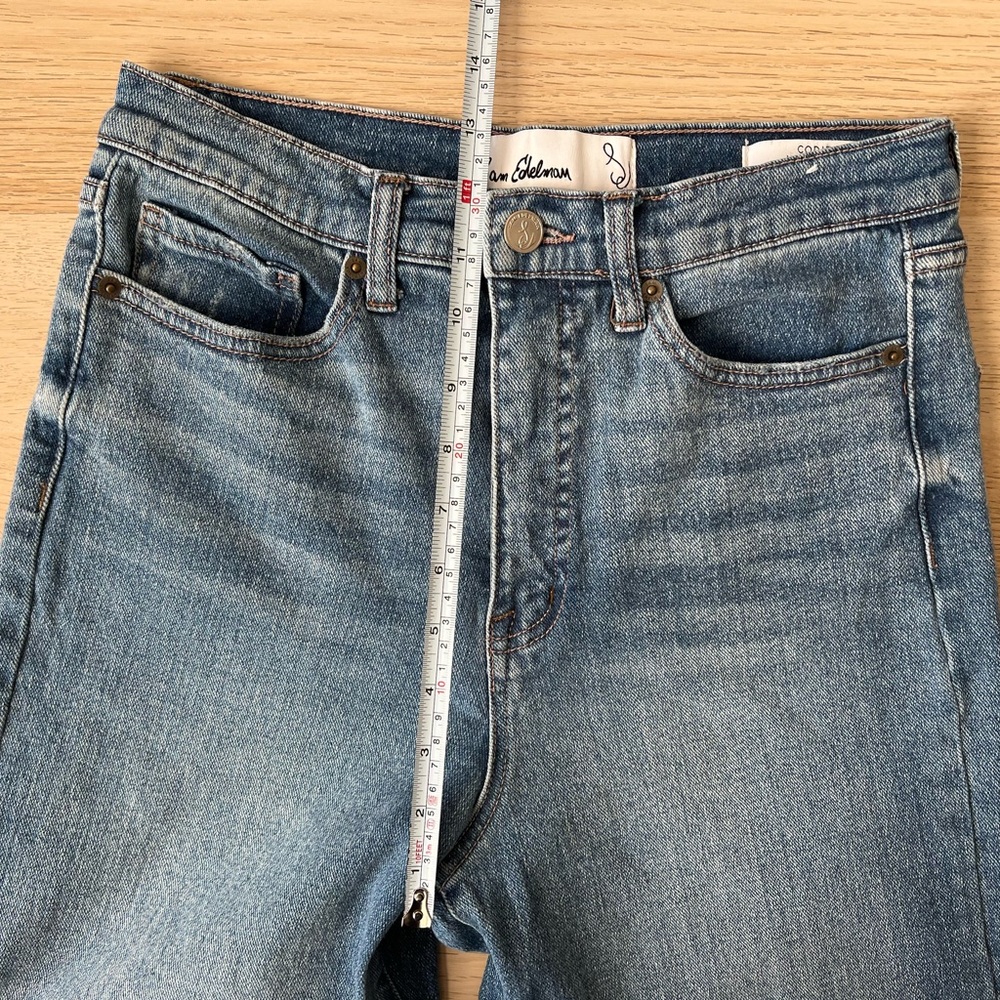 Sam Edelman Codie Wide Leg Jeans High Rise Size 27 Blue Denim - Picture 9 of 13